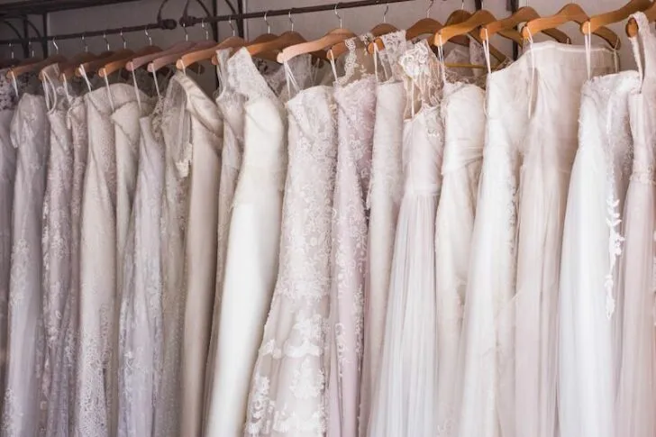shopping for a used wedding dress