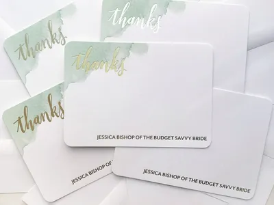 Wedding Thank You Note Tips + Personalized Stationery