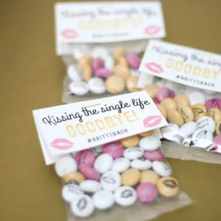 bachelorette party favors featuring MyM&M's