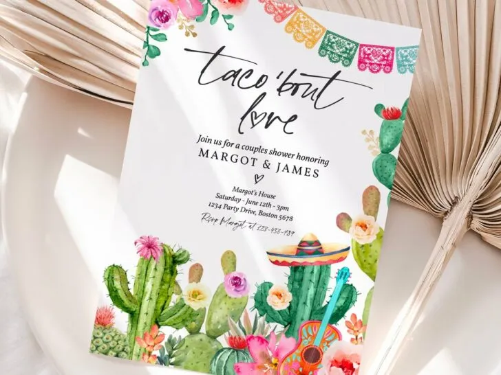 fiesta mexican couples wedding shower theme