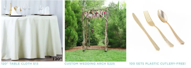 Check for used wedding items on facebook marketplace to save a bundle on your wedding decor!