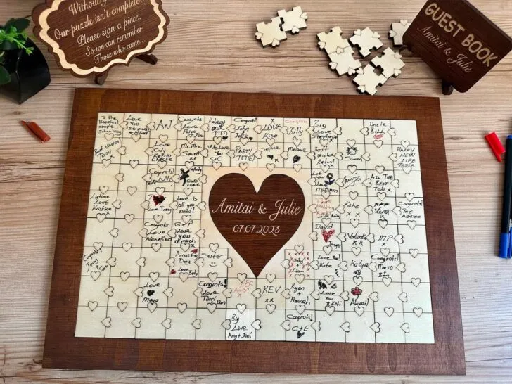 wedding guest book puzzle