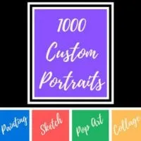 1000 Custom Portraits logo