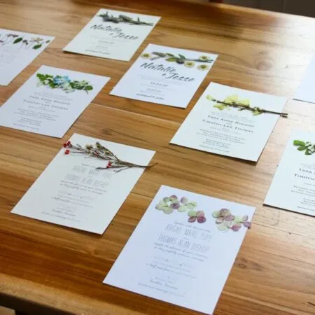 Pressed Flower Wedding Invitations