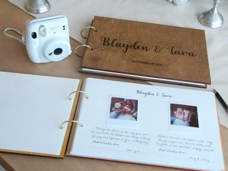 Polaroid Guest Book Couples Wedding Shower