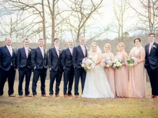 blush and rose gold wedding