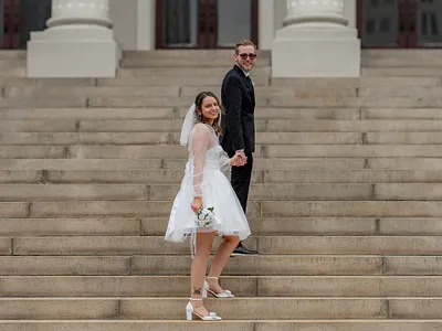 Trendy City Hall Elopement in South Carolina
