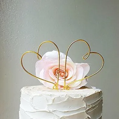 amazon wedding decor - heart wires wedding cake topper
