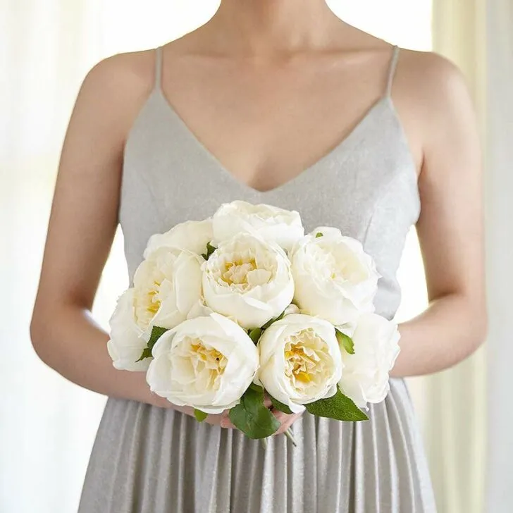 amazon wedding decor - silk peonies