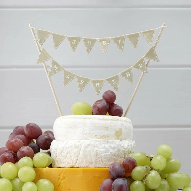 amazon wedding decor - bunting wedding cake topper
