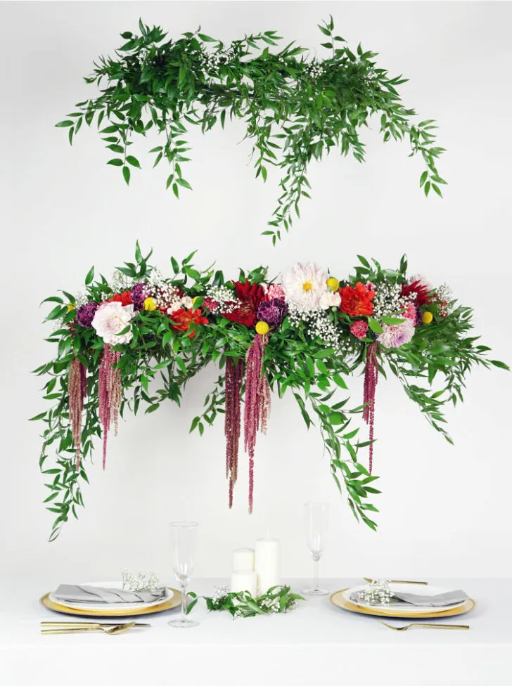 DIY Flower Chandelier Tutorial