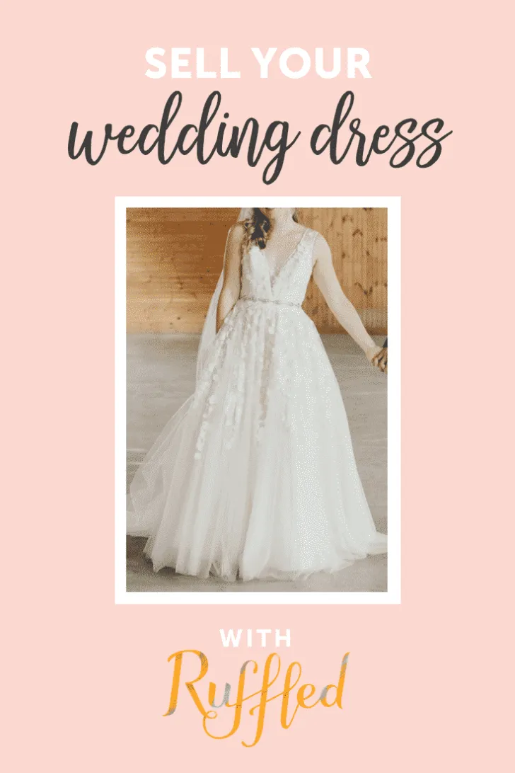 sell your wedding dress with ruffled