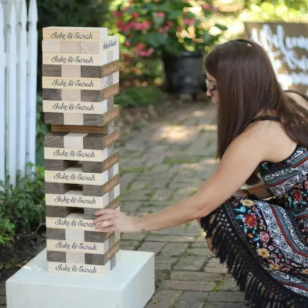 Personalized wooden blocks on Etsy
