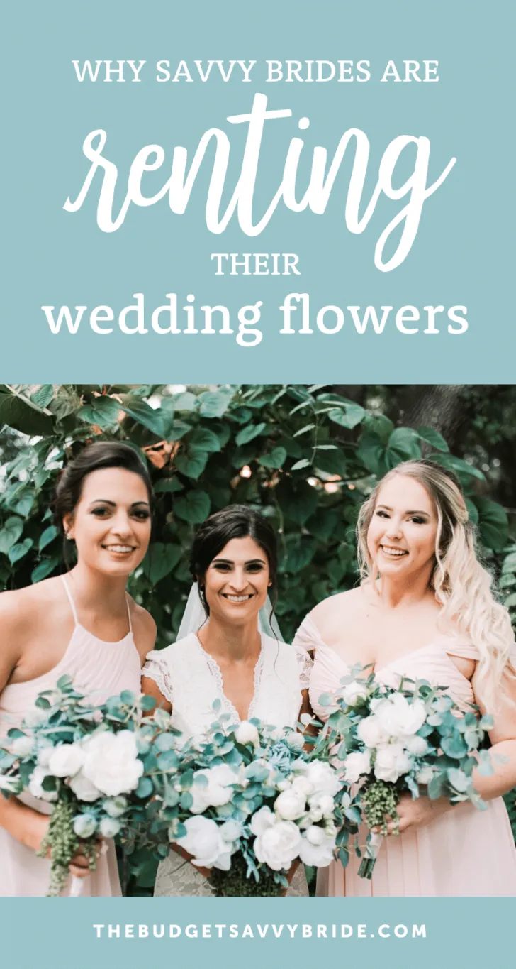 renting your wedding flowers