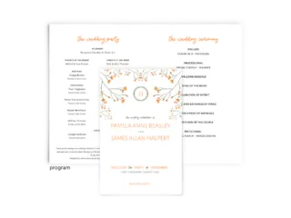 Free Editable Wedding Program • Bryce Collection • The Budget Savvy Bride