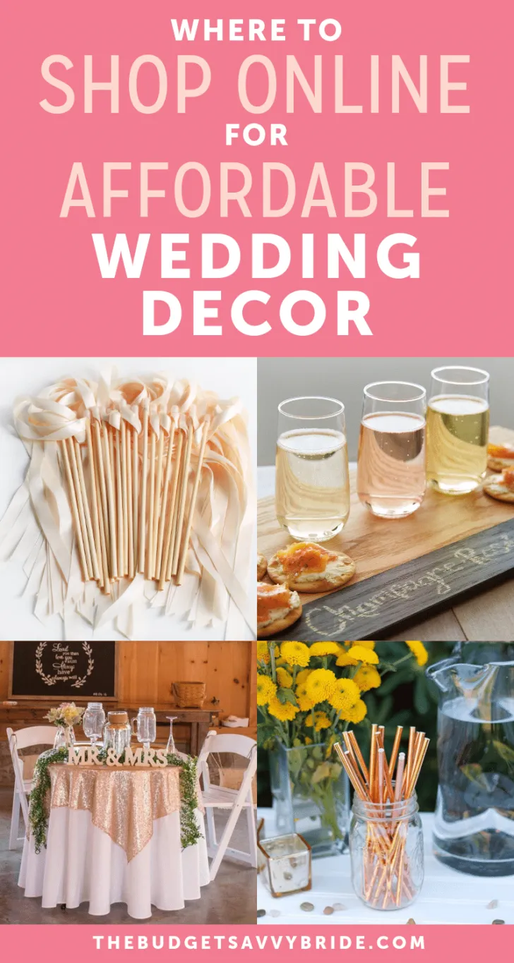 where to shop online for affordable wedding decor