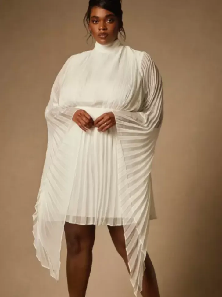 Pleated Mini With Full Sleeve from Eloquii