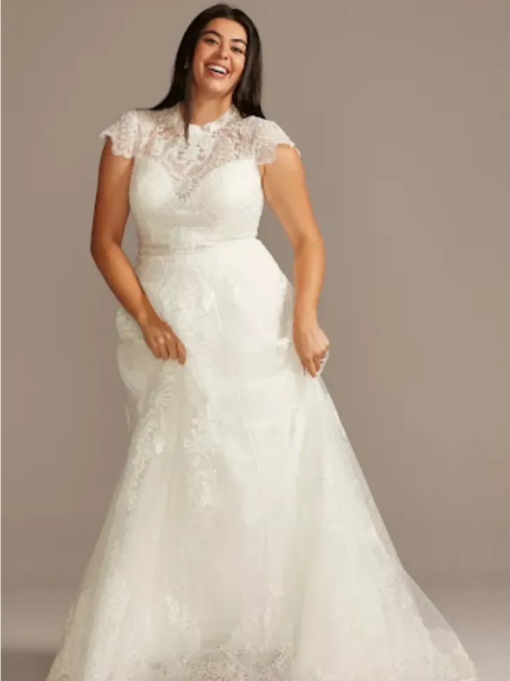 Rustic Plus Size Boho Wedding Dress from David's Bridal