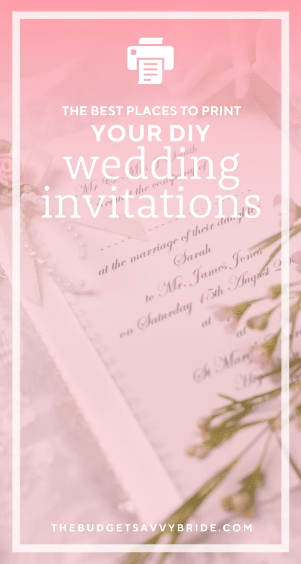 The Best Places to Print Your DIY Wedding Invitations