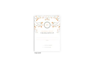 Bryce Wedding RSVP Card - Free Printable Wedding Invitations - Edit with Canva!
