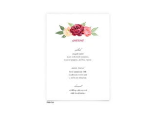 Free Editable Wedding Menus • Nickell Collection • The Budget Savvy Bride