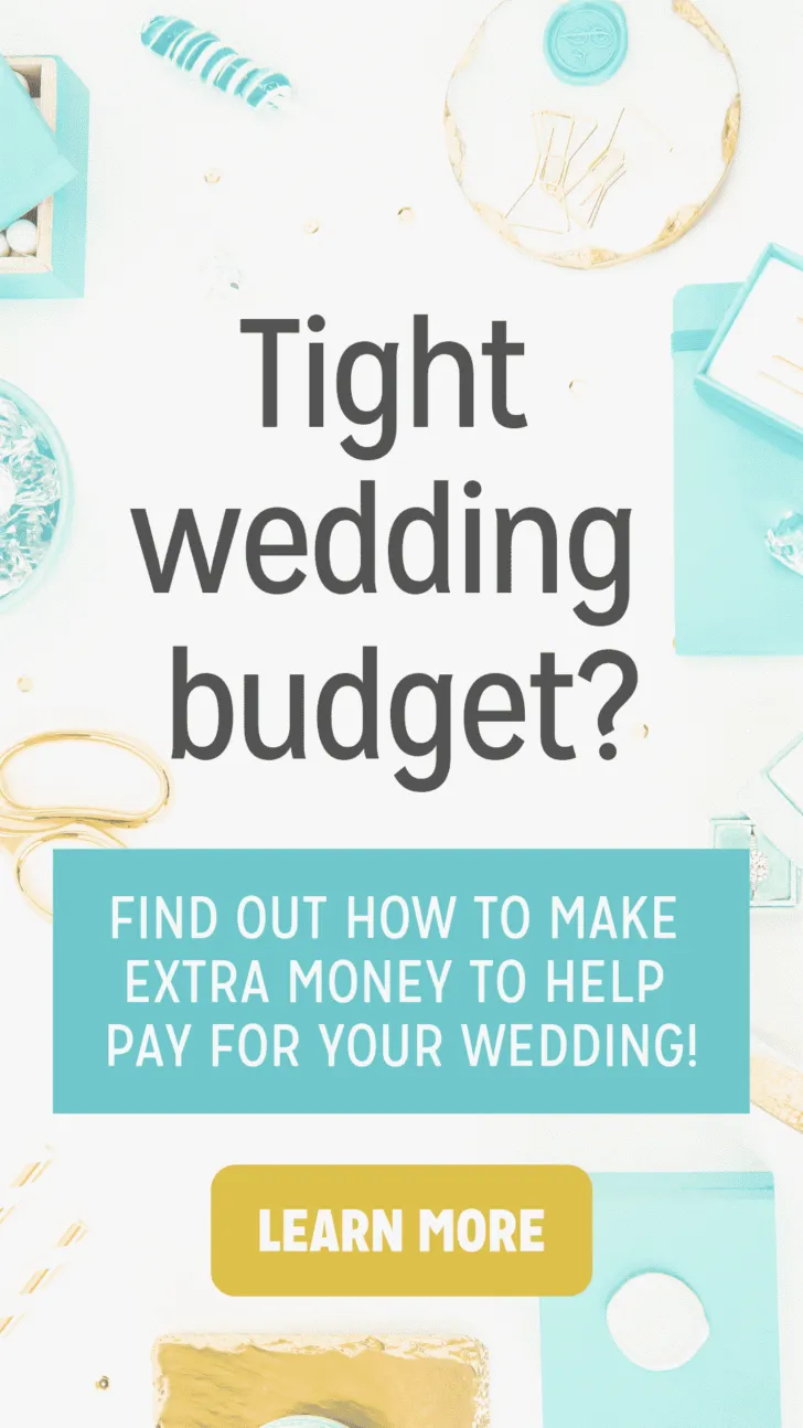 tight wedding budget earn extra money