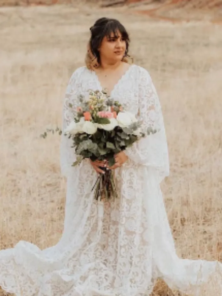 Boho Wedding Dress from Etsy