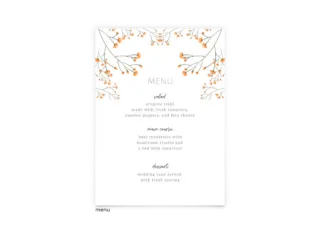 Free Editable Wedding Menus • Bryce Collection • The Budget Savvy Bride